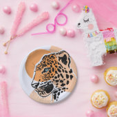 Leopardプリントパーティープレート ペーパープレート (パーティー)