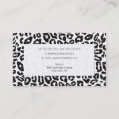 Leopardプリントファッションテンプレート 名刺 (裏面)
