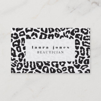 Leopardプリントファッションテンプレート 名刺