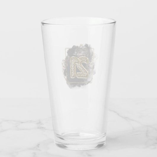 Leopardプリント応援21歳の誕生日お尻バーウェア タンブラーグラス (裏面)