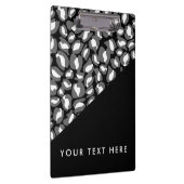 Leopardプリント白黒金ゴールドここにテキスト クリップボード (右)