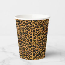 Leopardプリント紙カップ
