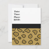 Leopardプリント誕生日招待状 招待状 (裏面)