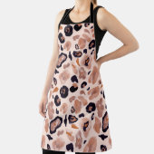 Leopardプリント、シームレス、ベージュの背景。 エプロン (インサイチュ)