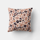 Leopardプリント、シームレス、ベージュの背景。 クッション (裏面)