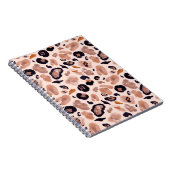 Leopardプリント、シームレス、ベージュの背景。 ノートブック (右側)