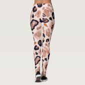 Leopardプリント、シームレス、ベージュの背景。 レギンス (裏面)