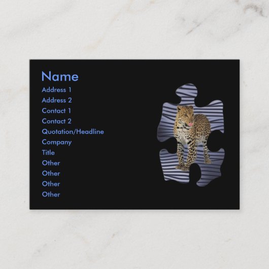 Leopardプロファイルカード 名刺 (正面)