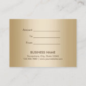 Leopardモダン印刷ギフト証明書 割引カード (裏面)