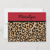 Leopard印パーソナライズされた刷招待状 招待状 (正面)