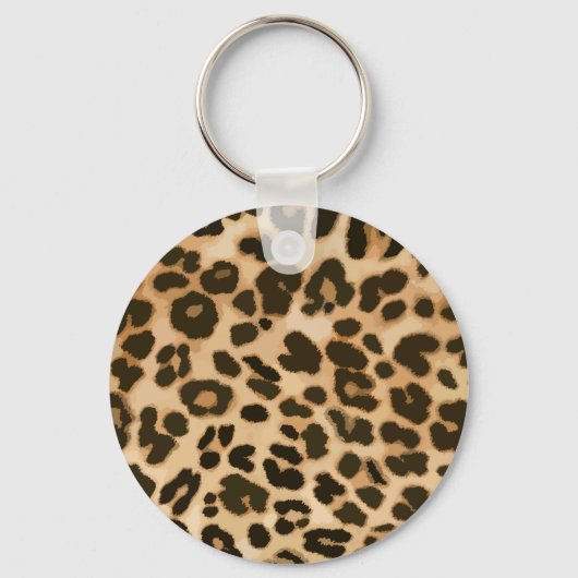 Leopard印刷の背景 キーホルダー (正面)
