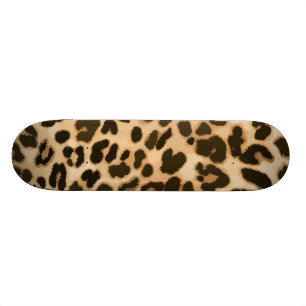 Leopard印刷の背景 スケートボード