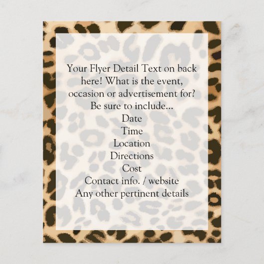 Leopard印刷の背景 チラシ (裏面)