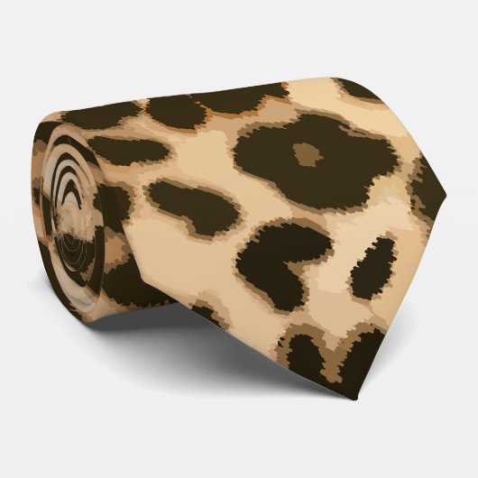 Leopard印刷の背景 ネクタイ (ロール)