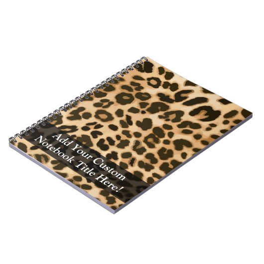 Leopard印刷の背景 ノートブック (左側)