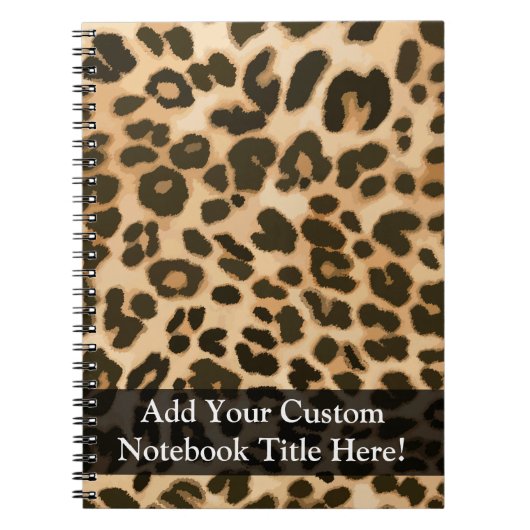 Leopard印刷の背景 ノートブック (正面)