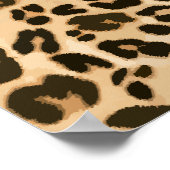 Leopard印刷の背景 ポスター (角)