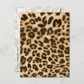 Leopard印刷の背景 ポストカード (正面/裏面)