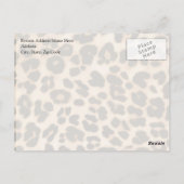 Leopard印刷の背景 ポストカード (裏面)