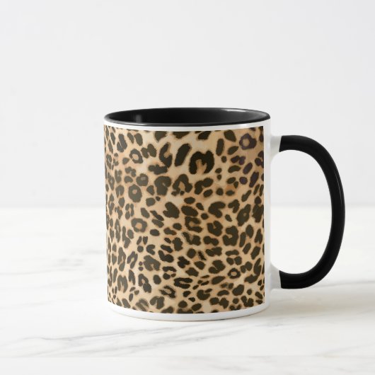 Leopard印刷の背景 マグカップ (右)