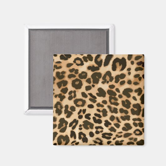 Leopard印刷の背景 マグネット (正面/裏面)