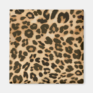 Leopard印刷の背景 マグネット