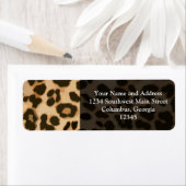 Leopard印刷の背景 ラベル (インサイチュ)