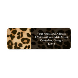 Leopard印刷の背景 ラベル