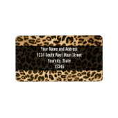 Leopard印刷の背景 ラベル (正面)