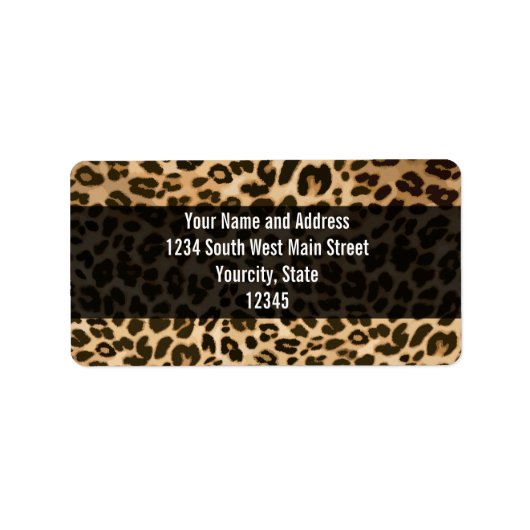 Leopard印刷の背景 ラベル (正面)