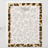 Leopard印刷の背景 レターヘッド (正面/裏面)