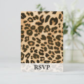 Leopard印刷の背景 出欠カード (スタンド正面)