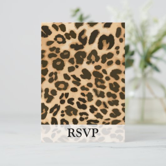 Leopard印刷の背景 出欠カード (スタンド正面)
