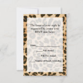 Leopard印刷の背景 出欠カード (裏面)