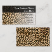 Leopard印刷の背景 名刺 (正面/裏面)