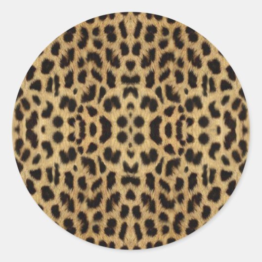 Leopard印刷スタンプ ラウンドシール (正面)