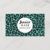 Leopard印刷スモダンタイリストアポイントメントカード 予約カード (正面)