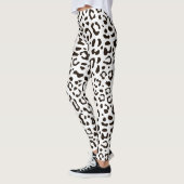 Leopard印刷パターン レギンス (左)