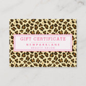 Leopard印刷ビジネスギフト証明書 名刺 (正面)