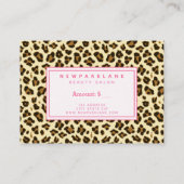 Leopard印刷ビジネスギフト証明書 名刺 (裏面)