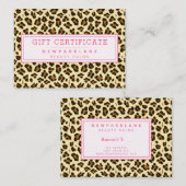 Leopard印刷ビジネスギフト証明書 名刺 (正面/裏面)