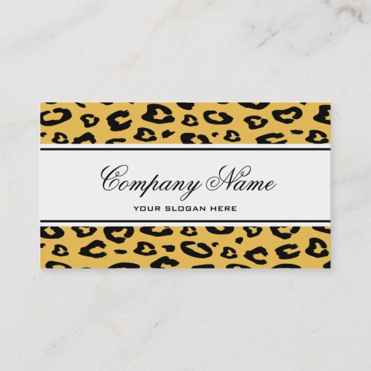 Leopard印刷名刺テンプレート 名刺 (裏面)