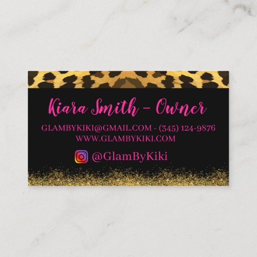 Leopard印刷名刺 名刺 (裏面)