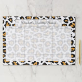 Leopard印刷月パーソナライズされたの空白のプランナー ペーパーパッド (インサイチュ)