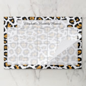 Leopard印刷月パーソナライズされたの空白のプランナー ペーパーパッド (折り畳み)