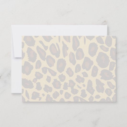 Leopard印刷RSVP 出欠カード (裏面)