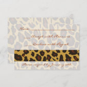 Leopard印刷RSVP 出欠カード (正面/裏面)