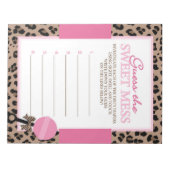 Leopard甘い混乱シャワーゲームの答えを推測 ノートパッド (正面)