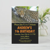 Leopard誕生日の招待、Safariの招待 招待状 (スタンド正面)