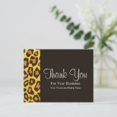 Leopard はっきりした Print ::ビジネス用はがきテンプレート ポストカード (スタンド正面)